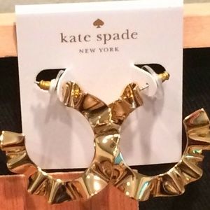 Kate Spade Frilled to Pieces Wavy Hoop